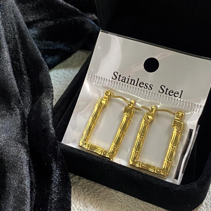 18K Gold Plated Stainless Steel Earrings Geometric Irregular Minimalist Temperament Earrings