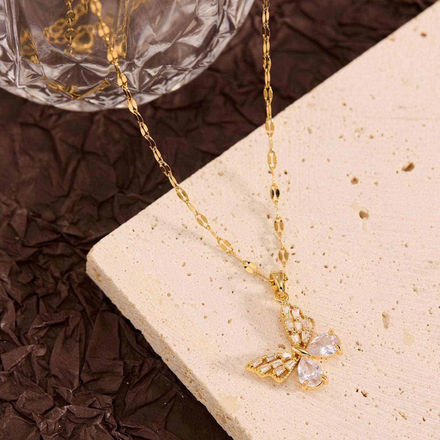 Summer New Titanium Steel Non-fading Versatile Necklace Light Luxury Simple Pendant Women's Necklace