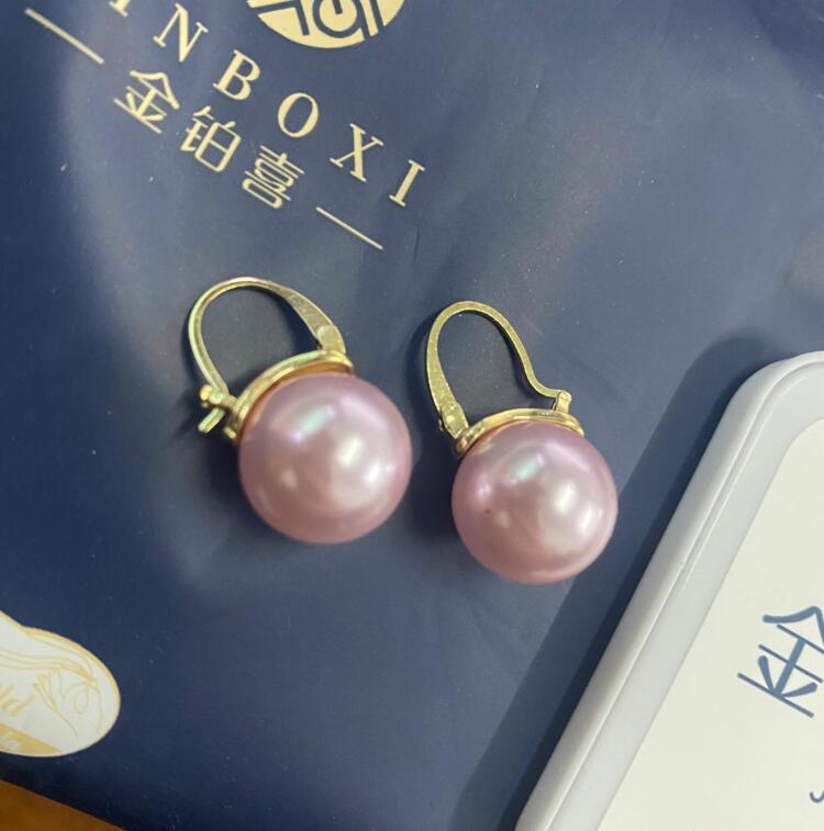 Pearl Earrings Women's Retro Temperament Simple Women's High-end Texture Earrings Copper Ear Hooks