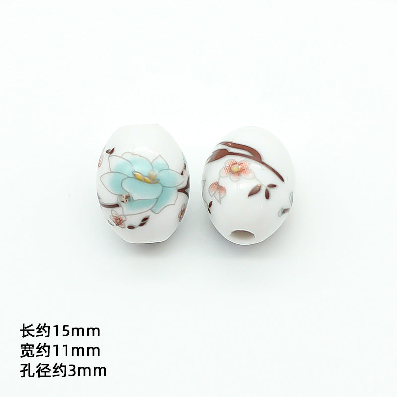 Ocean Wind Ceramic Beads Rabbit Conch Cat Claws Beaded Accessories Handmade Material DIY Loose Beads Bracelet Accessories