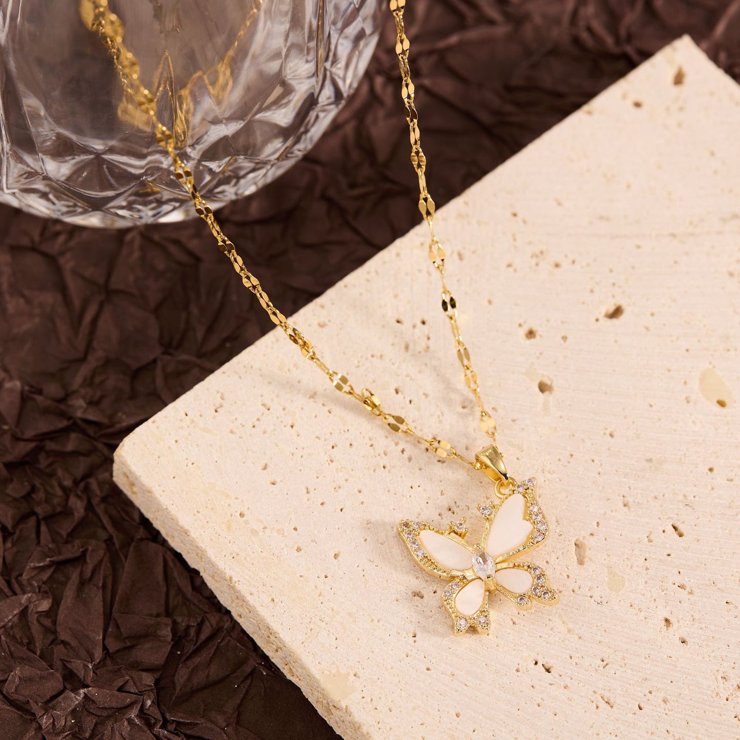 Summer New Titanium Steel Non-fading Versatile Necklace Light Luxury Simple Pendant Women's Necklace