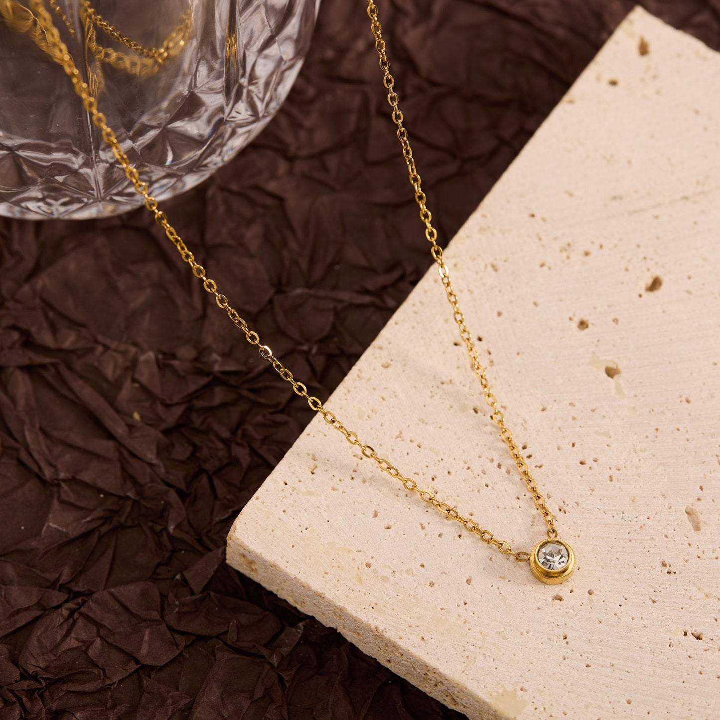 Summer New Titanium Steel Non-fading Versatile Necklace Light Luxury Simple Pendant Women's Necklace