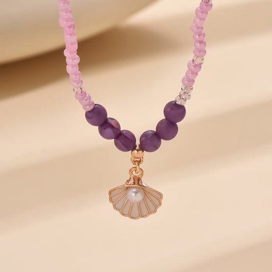 European and American Jewelry Summer Versatile Shell Rice Bead Anklet Simple Creative Bracelet Multi-purpose Beach Trend Foot Decoration