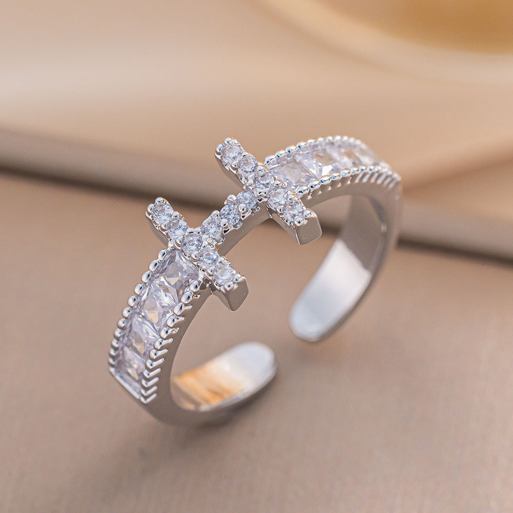European and American Fashion Retro Niche Light Luxury High Sense Personalized Opening Ring Fashion Jewelry Factory Direct Sales