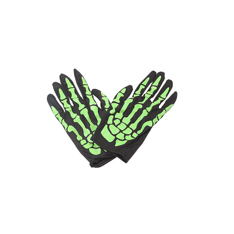 European and American Punk Skeleton Claws Joints Bone Festival Men and Women Halloween Carnival Supplies Show Short Ghost Gloves