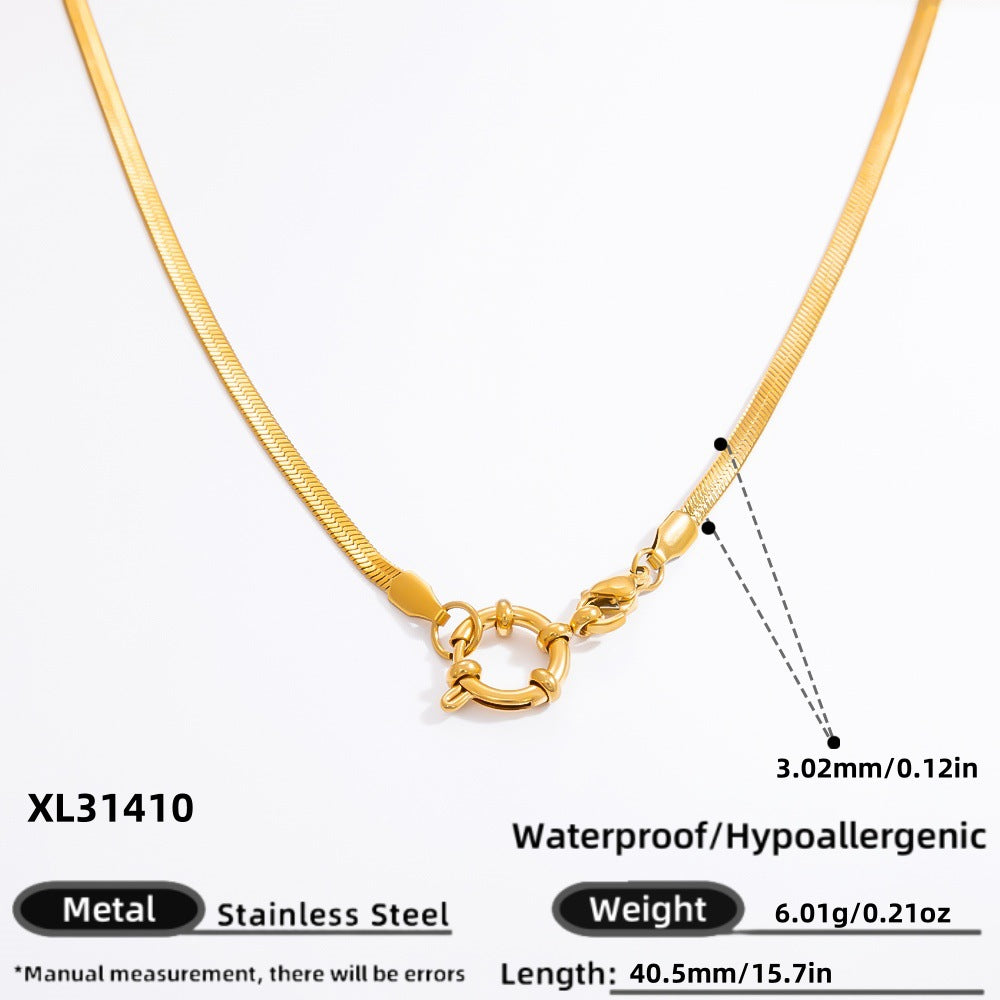 DIY Jewelry Accessories Do Not Fade, High-end Necklace Accessories Electroplated 18k Real Gold Stainless Steel Pendant Single Pendant