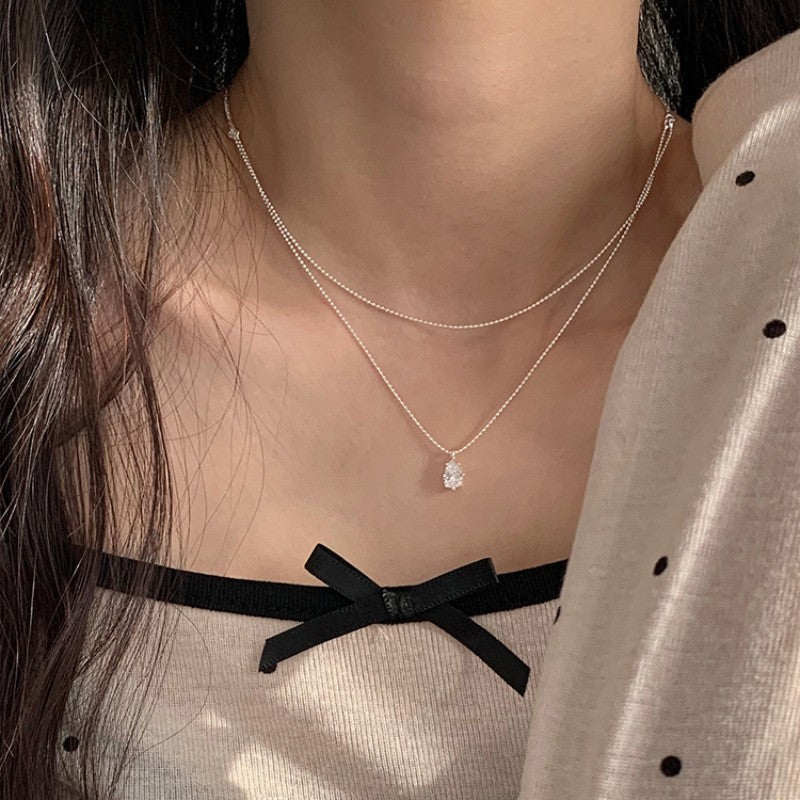 S925 Sterling Silver Premium Butterfly Necklace Gift Ins Female Niche Cold Wind Light Luxury Personalized Fashion Internet Celebrity Pendant