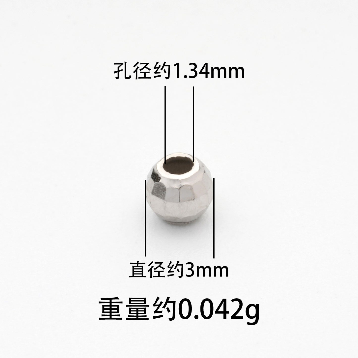 S925 Silver Bead Light Board Bead Batch Flower Bead Laser Bead S925 Silver Bead Accessories DIY Accessories Factory Direct Sales Combination