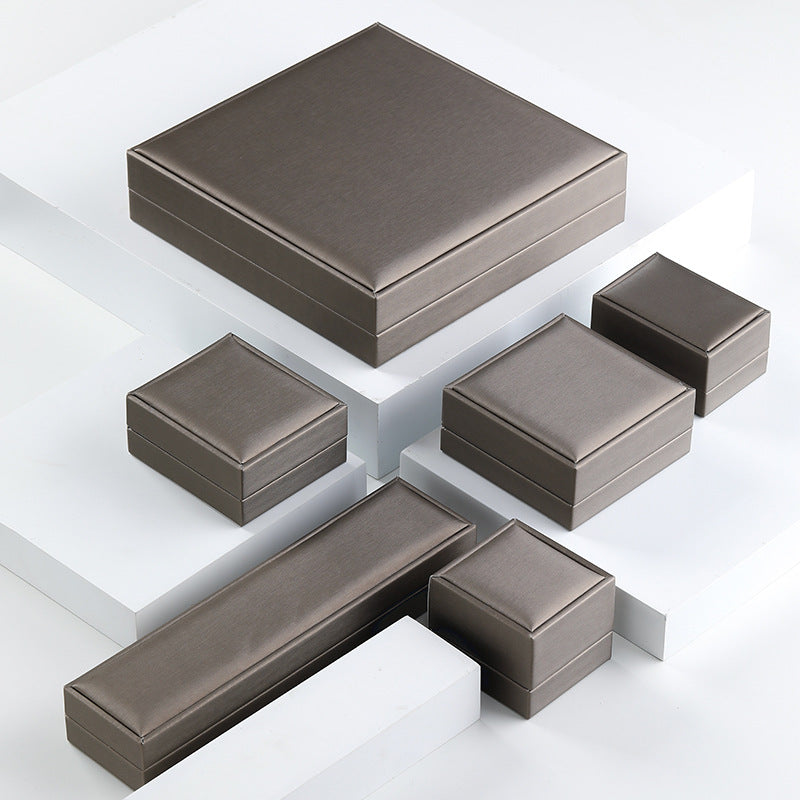 High-end PU Brushed Jewelry Box, Ring Jewelry Box, Premium Storage Box, Necklace, Pendant Box, Bracelet Box.