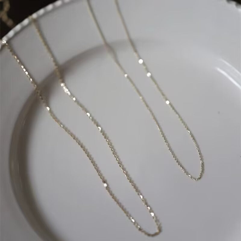 925 Silver Star Collarbone Chain Women's Simple Chinese Niche Light Luxury High-end Five-pointed Star Collarbone Chain Accessories