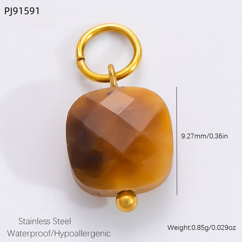 DIY Jewelry Accessories Do Not Fade, High-end Necklace Accessories Electroplated 18k Real Gold Stainless Steel Pendant Single Pendant