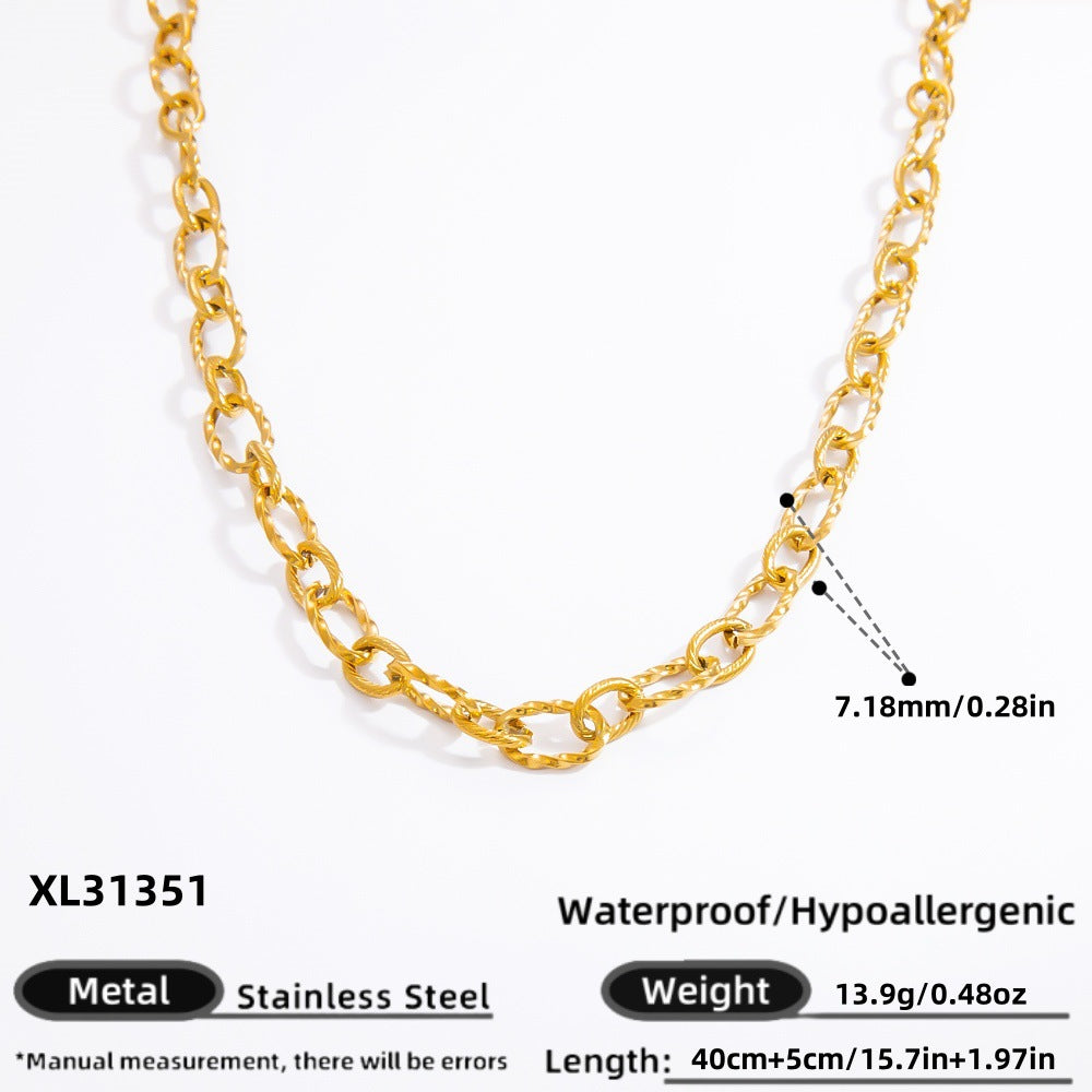DIY Jewelry Accessories Do Not Fade, High-end Necklace Accessories Electroplated 18k Real Gold Stainless Steel Pendant Single Pendant