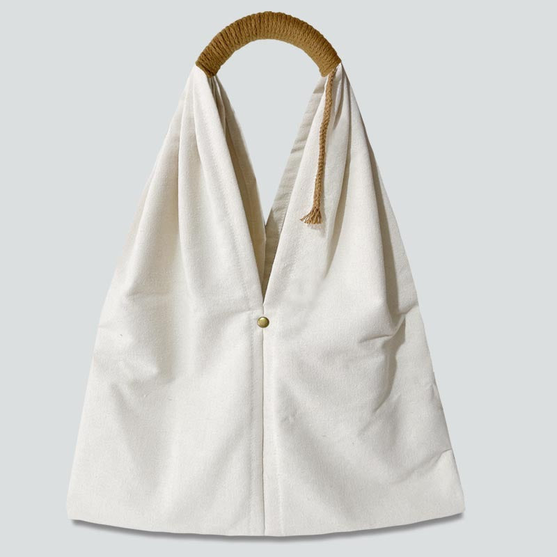 Factory Direct Sales Solid Color Canvas Bag 2025 Large Capacity Orchid Pavilion Sequence Calligraphy Bag College Wind Tote Bag