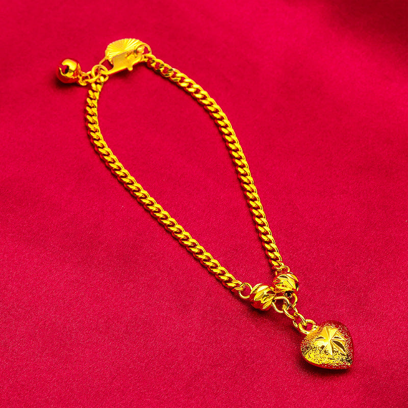 Girls Love Bracelet Hollow Women's Bracelet Heart Shape Gold Plating Bracelet