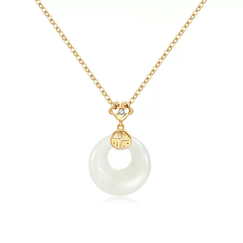 Silver-plated Natural Aquamarine Moonstone Necklace Women's High Sense Ins Wind Niche Versatile Oval Pendant Collarbone Chain