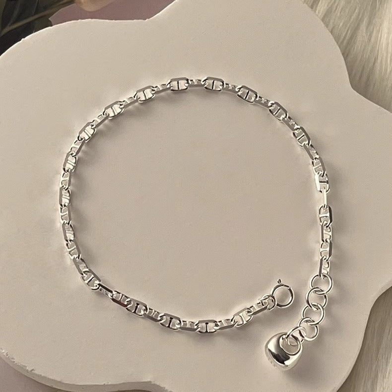 Korean Silver Tuo Tuo Pig Nose Bracelet Women's 925 Silver High-end Versatile Niche Design Simple Bracelet Jewelry