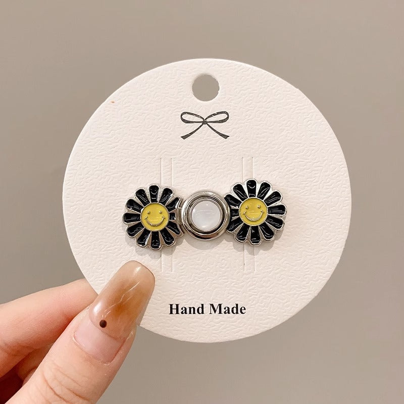 Jeans Waistband Reduced Waist Buckle Brooch Women's Skirt Tightened Waist Artifact Pin Fixed Anti-light Buckle Button