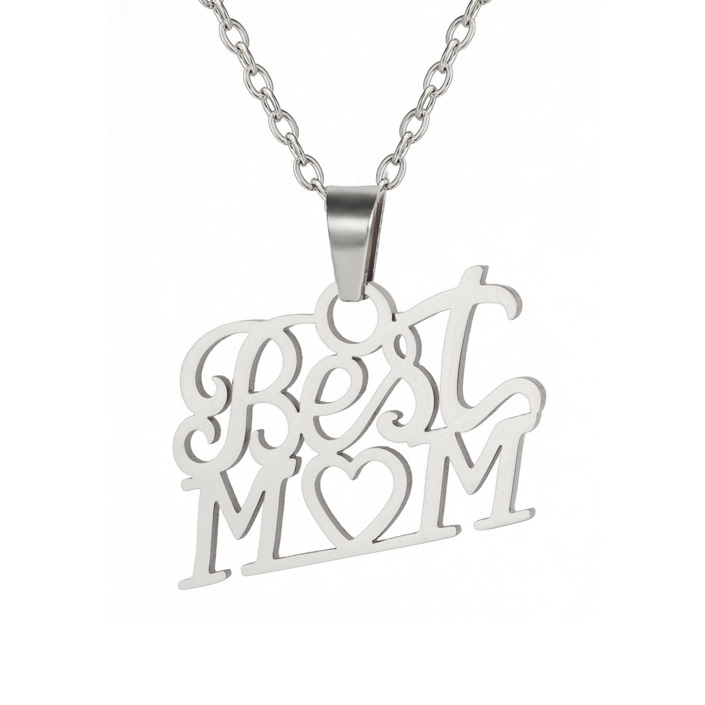 Mother's Day Gift BEST MOM Pendant 304 Material Stainless Steel Necklace