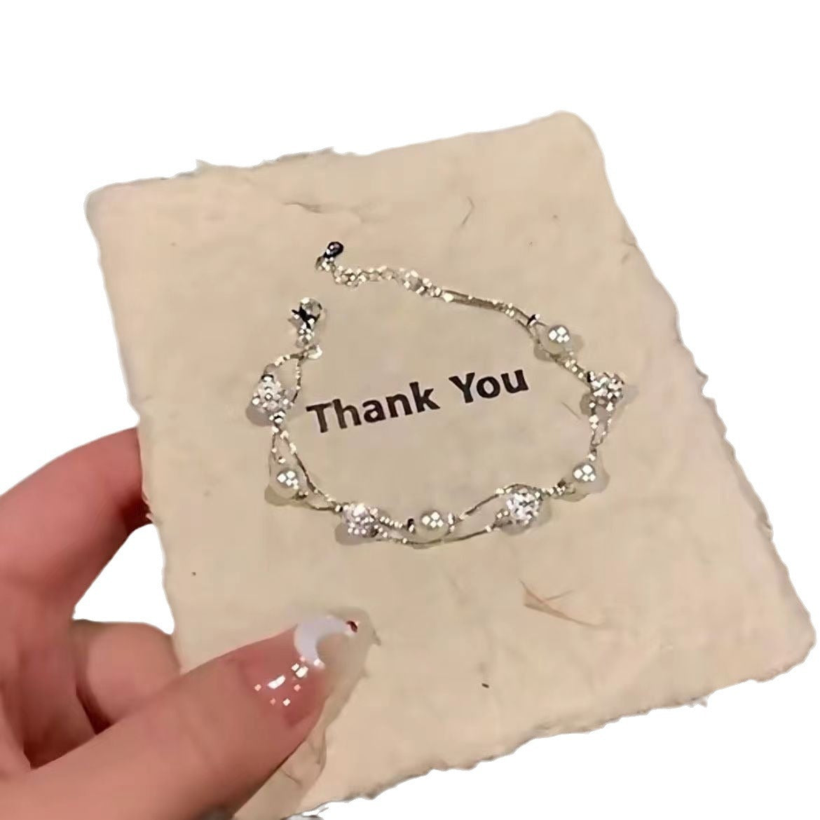 Gypsy Star~ Double-layer Stacked Pearl Bracelet for Women's Niche Light Luxury Temperament Exquisite and Versatile Jewelry