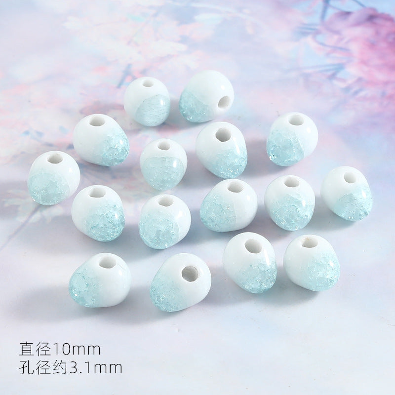 Ocean Wind Ceramic Beads Rabbit Conch Cat Claws Beaded Accessories Handmade Material DIY Loose Beads Bracelet Accessories