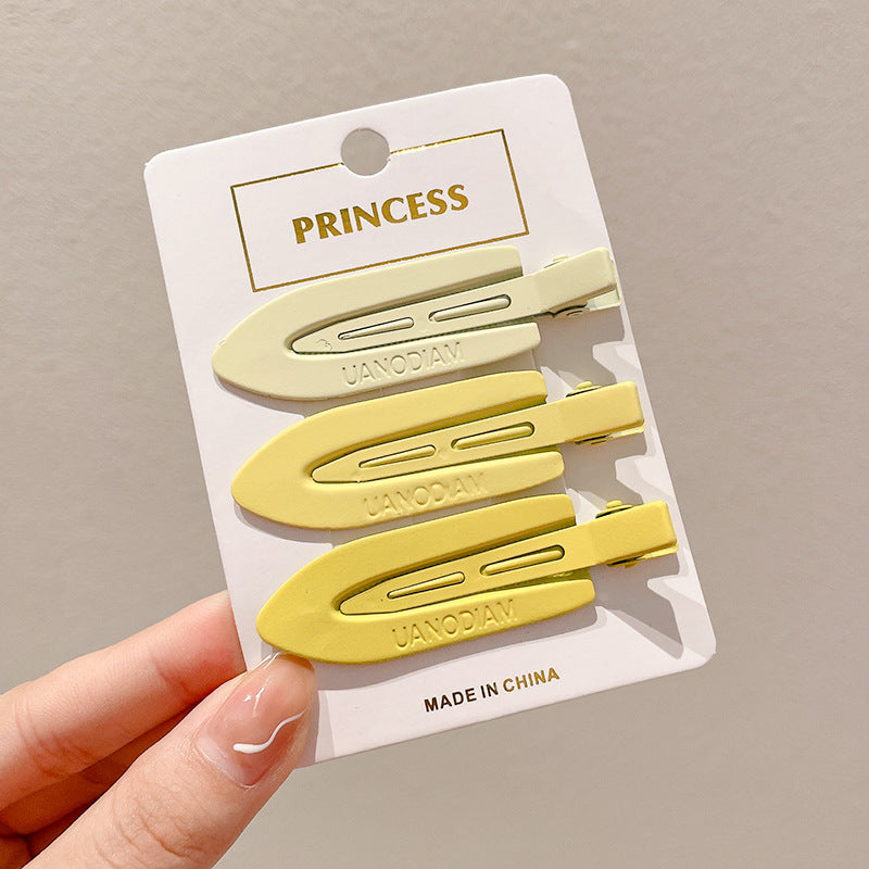 Black and White Checkerboard Hairpin Seamless Hairpin Broken Hair Bangs Side Clip Female Korean Duck Bill Clip One-word Clip