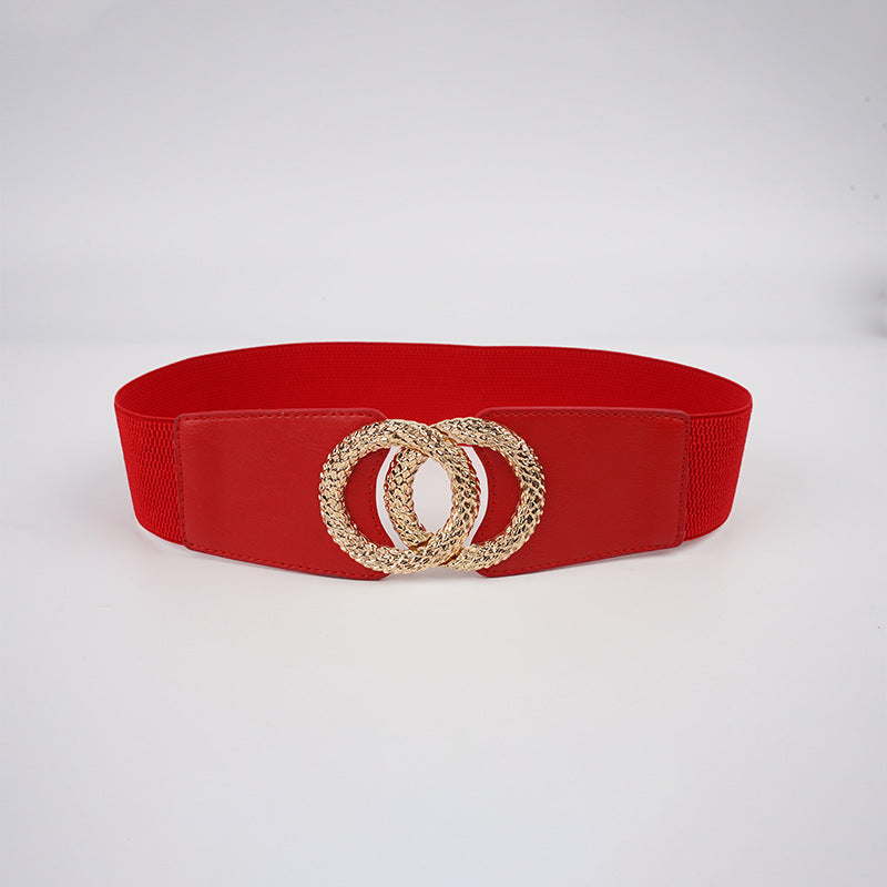 Manufacturer Sells Women's Elastic Belt, Fashionable Elastic Wide Waist Seal, New Casual Skirt Decorative Black Belt