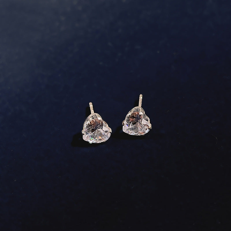 S925 Silver Needle Simple Ear Hole Earrings, Women's Small and Versatile Commuting Temperament Earrings, No Need To Pick Ear Accessories When Sleeping