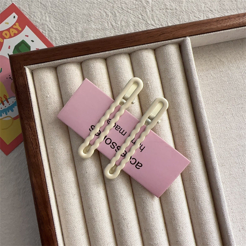 Korean Version of Color Hairpin, Wave Clip, Broken Hair Card, Bangs Clip, Seamless One-word Clip Does Not Hurt Hair Accessories, Headgear Wholesale
