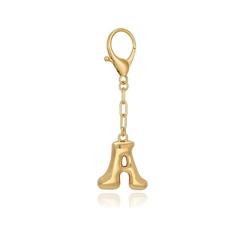 Hot-selling 26-letter Keychain Pendant Simple and Fashionable Versatile English Letter Bag Accessories Pendant