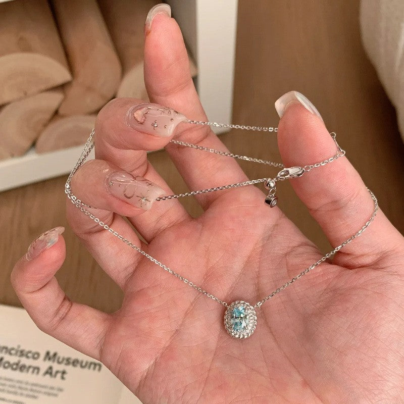 S925 Sterling Silver Premium Butterfly Necklace Gift Ins Female Niche Cold Wind Light Luxury Personalized Fashion Internet Celebrity Pendant