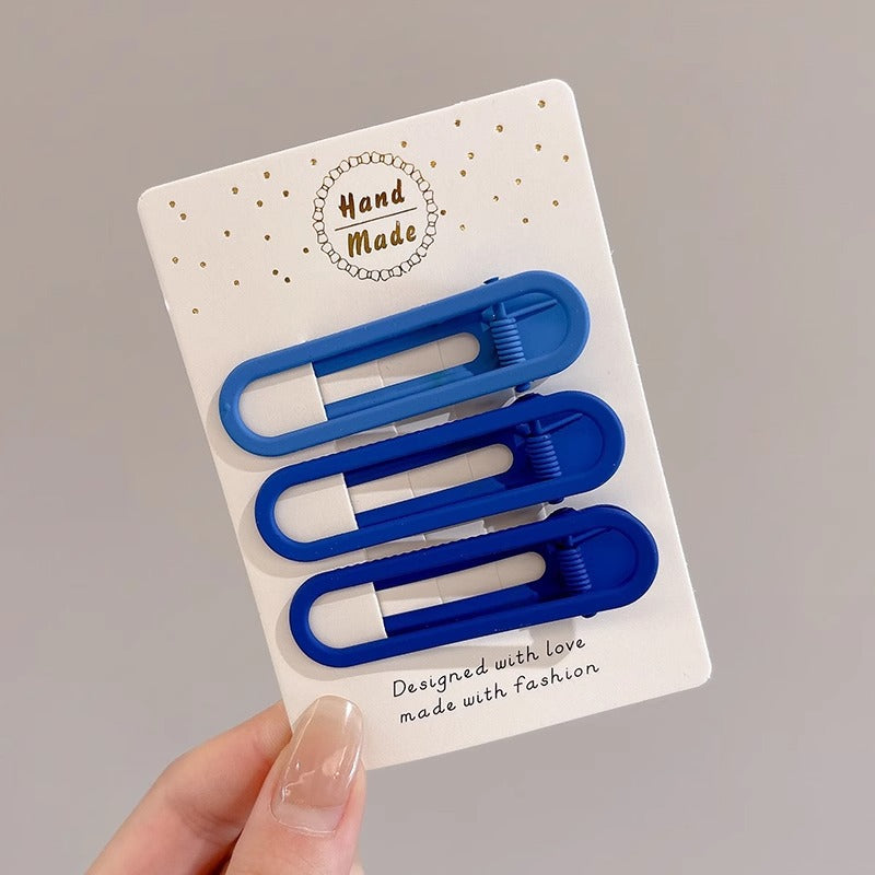 Black and White Checkerboard Hairpin Seamless Hairpin Broken Hair Bangs Side Clip Female Korean Duck Bill Clip One-word Clip