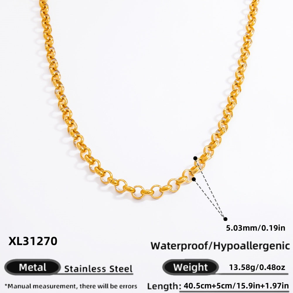 DIY Jewelry Accessories Do Not Fade, High-end Necklace Accessories Electroplated 18k Real Gold Stainless Steel Pendant Single Pendant