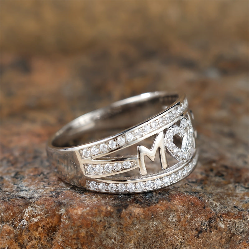 Popular Letter MOM Ring European and American Ring Women's Ring Ring Wholesale