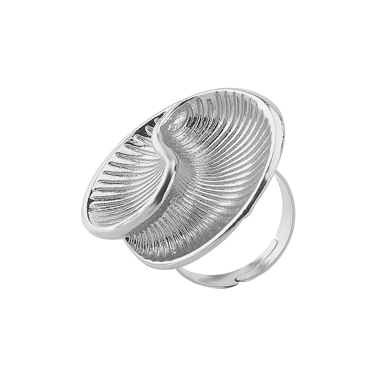 European and American Fashion Simple Design Retro Geometric Alloy Earrings, Personalized Spiral Texture Ring Necklace