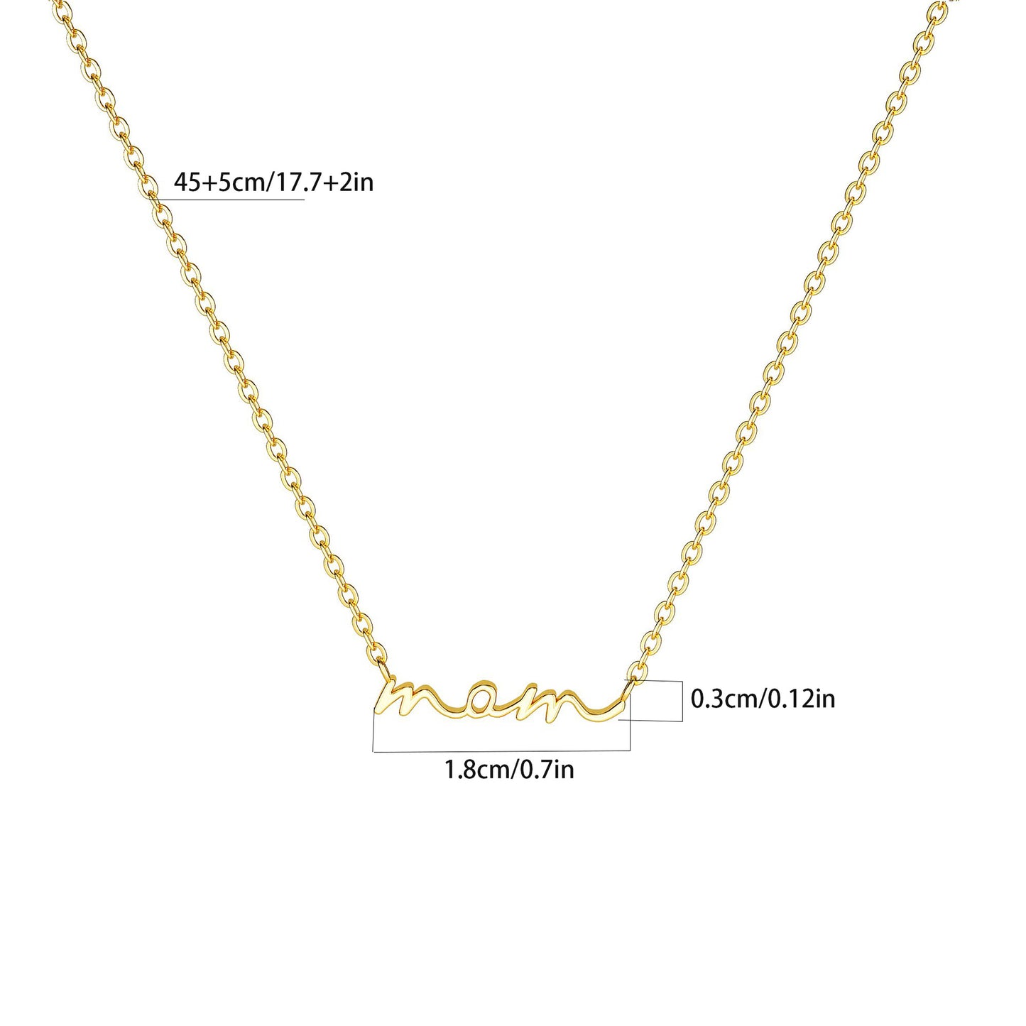 18K Gold Non-fading Stainless Steel Mama Necklace Neck Chain Parent-child Gift Mother's Day Gift Love Mom Necklace