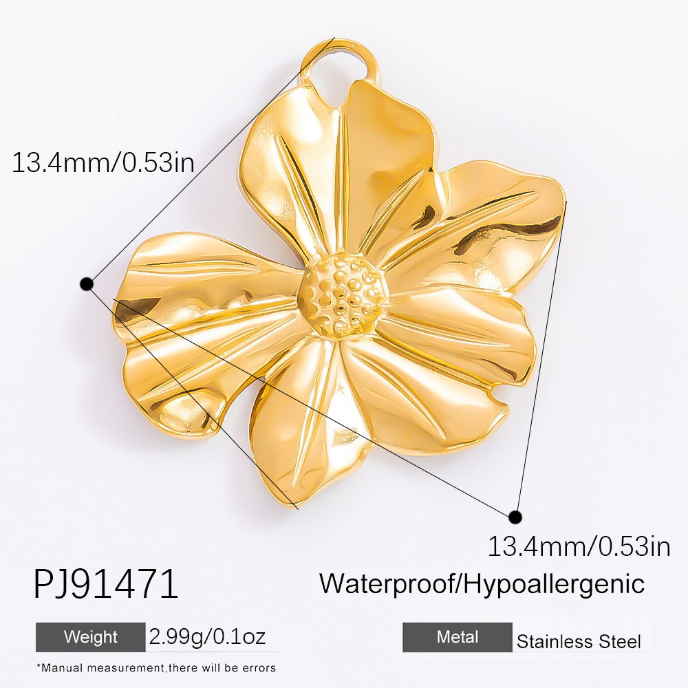 DIY Jewelry Accessories Do Not Fade, High-end Necklace Accessories Electroplated 18k Real Gold Stainless Steel Pendant Single Pendant