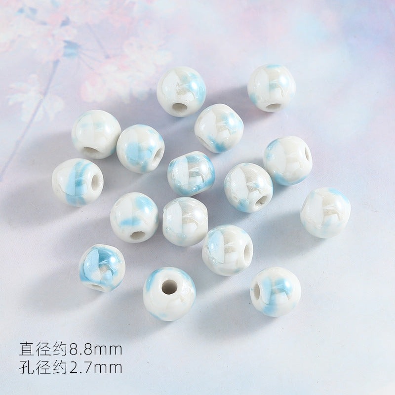 Ocean Wind Ceramic Beads Rabbit Conch Cat Claws Beaded Accessories Handmade Material DIY Loose Beads Bracelet Accessories