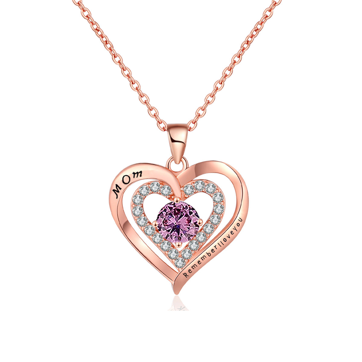 Popular MOM Love Pendant Collarbone Necklace Mother's Day Gift