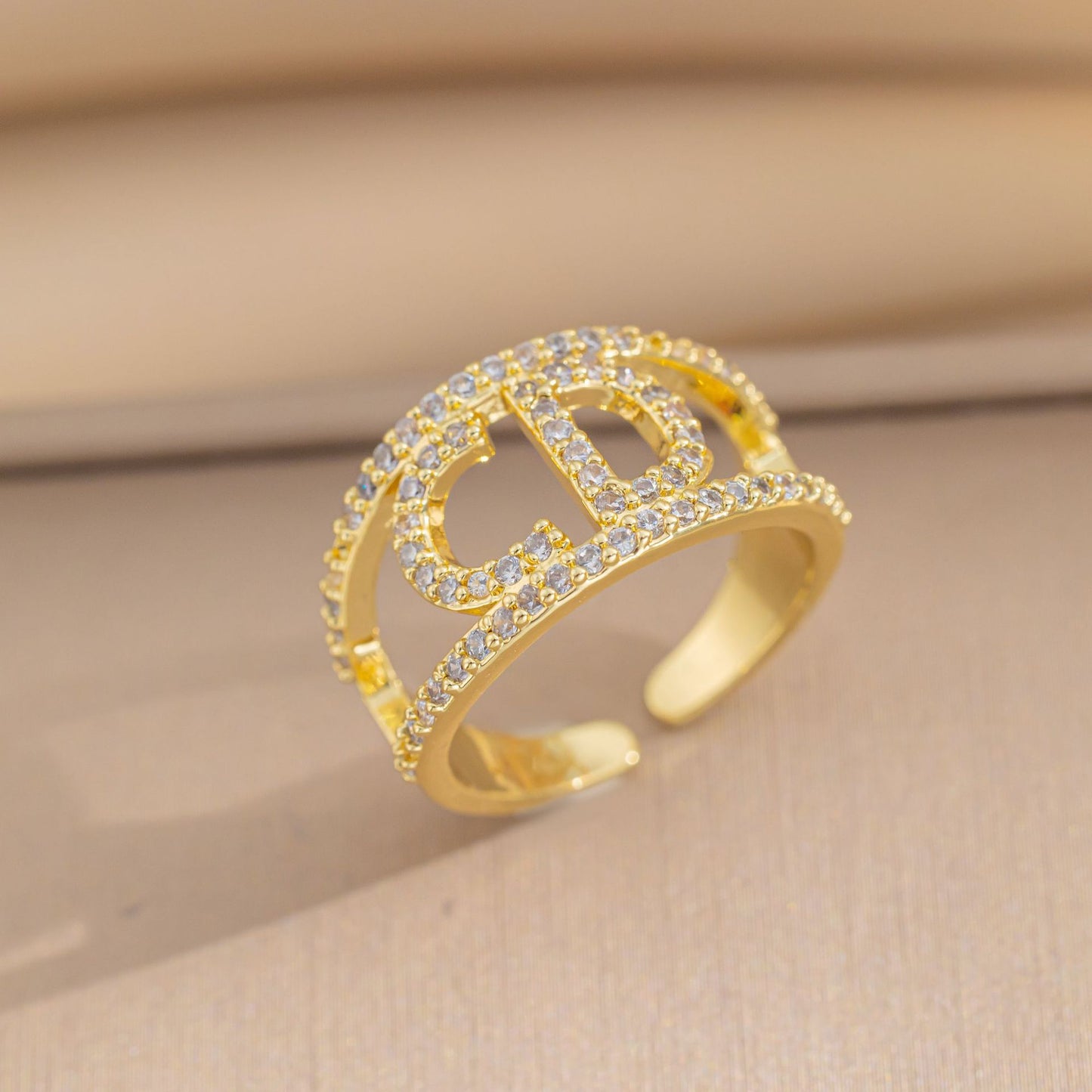 European and American Fashion Retro Niche Light Luxury High Sense Personalized Opening Ring Fashion Jewelry Factory Direct Sales