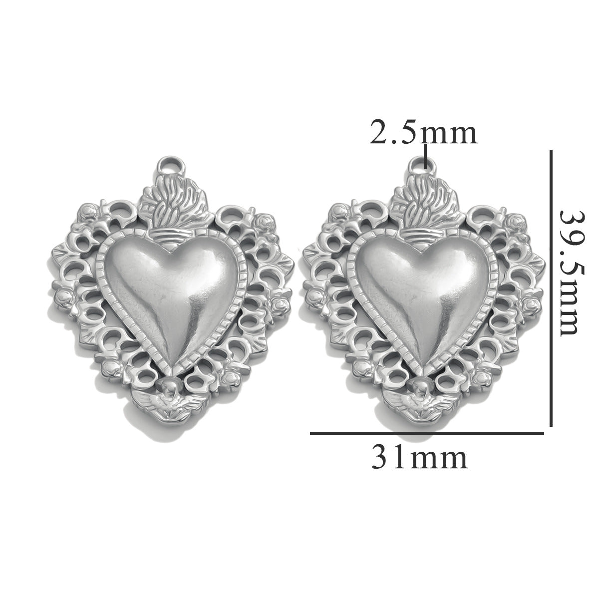 Stainless Steel New Personalized Retro Three-dimensional Sun Love Pendant DIY Stainless Steel Necklace Accessories Wholesale