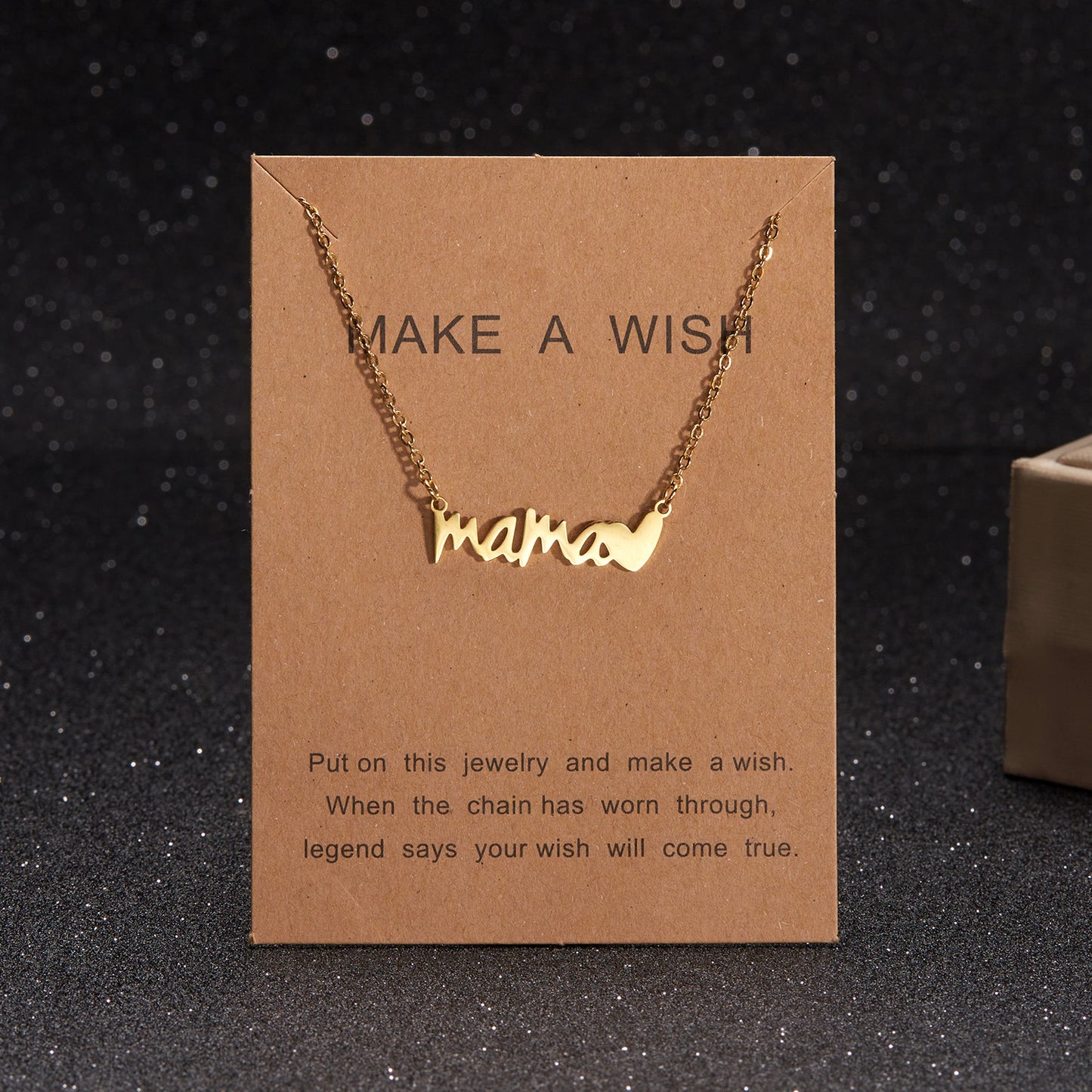 New Stylish Simple Mama Pendant Clavicle Chain Stainless Steel Letter Love Necklace Mother's Day Gift