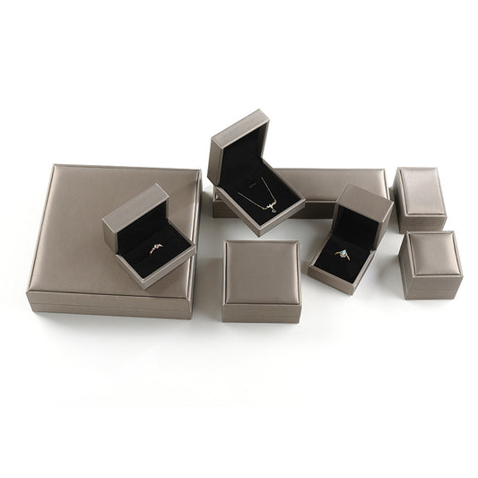 High-end PU Brushed Jewelry Box, Ring Jewelry Box, Premium Storage Box, Necklace, Pendant Box, Bracelet Box.