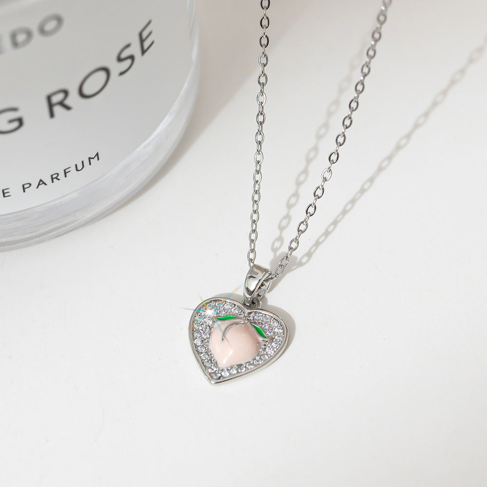 Summer Silver Titanium Steel Non-fading Necklace Women's Fashion Light Luxury Pendant Girls Necklace