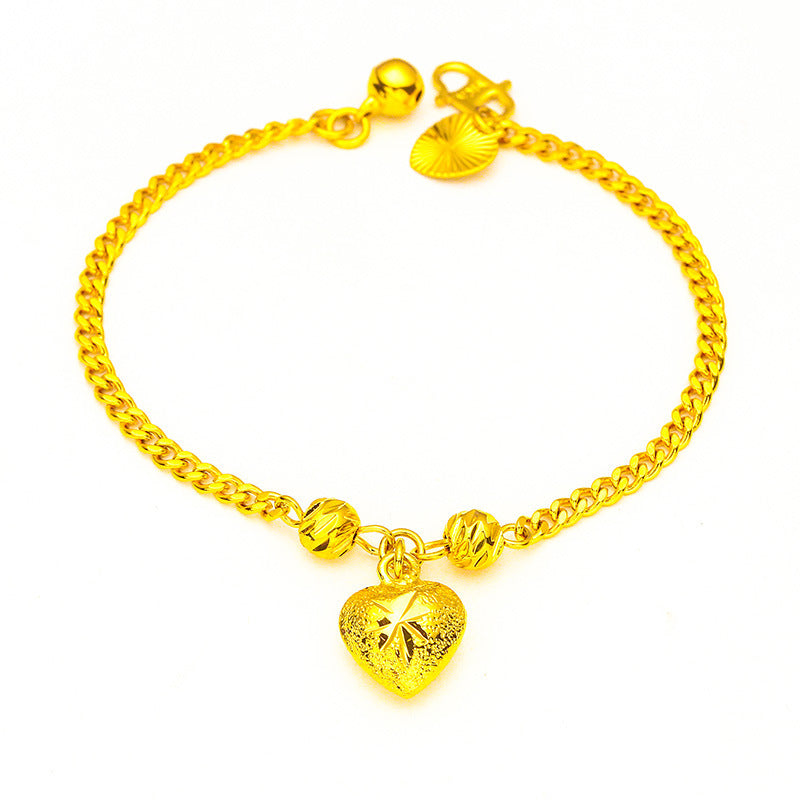 Girls Love Bracelet Hollow Women's Bracelet Heart Shape Gold Plating Bracelet