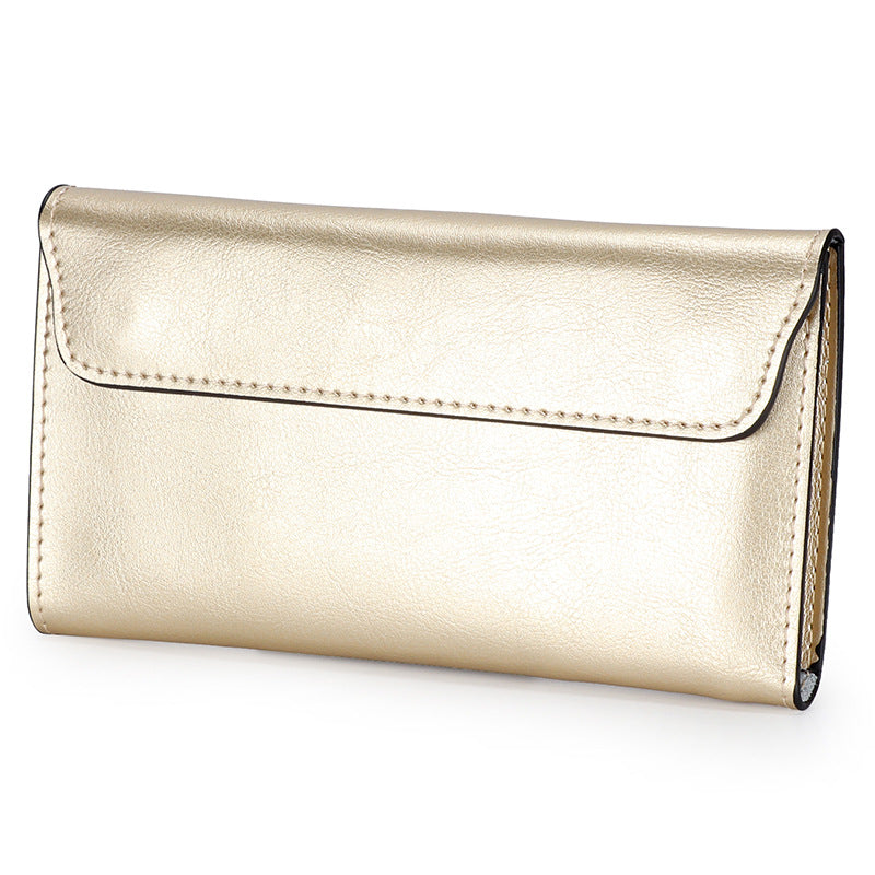 Leather Large Capacity Ultra-thin Women's Wallet Fashionable Simple Multi-functional Women's Clutch Bag