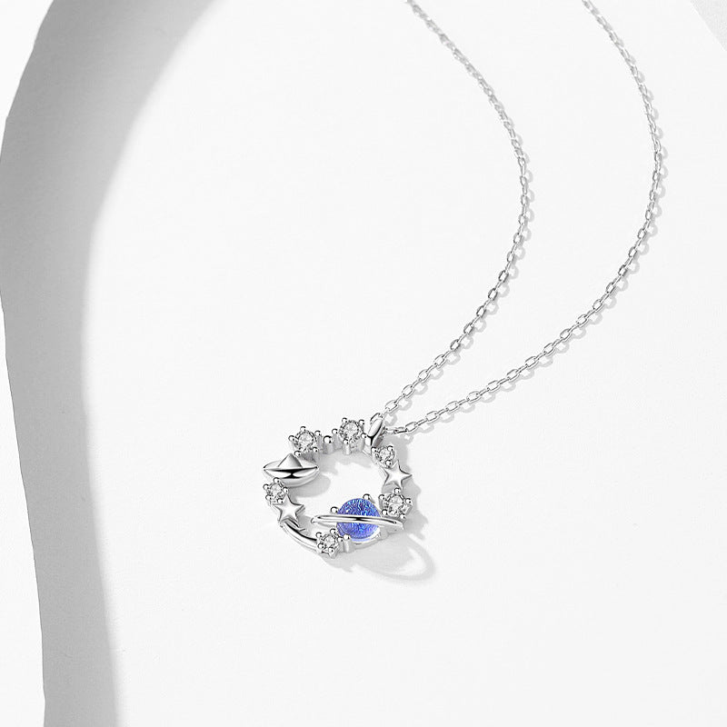 Summer Silver Titanium Steel Non-fading Necklace Women's Fashion Light Luxury Pendant Girls Necklace