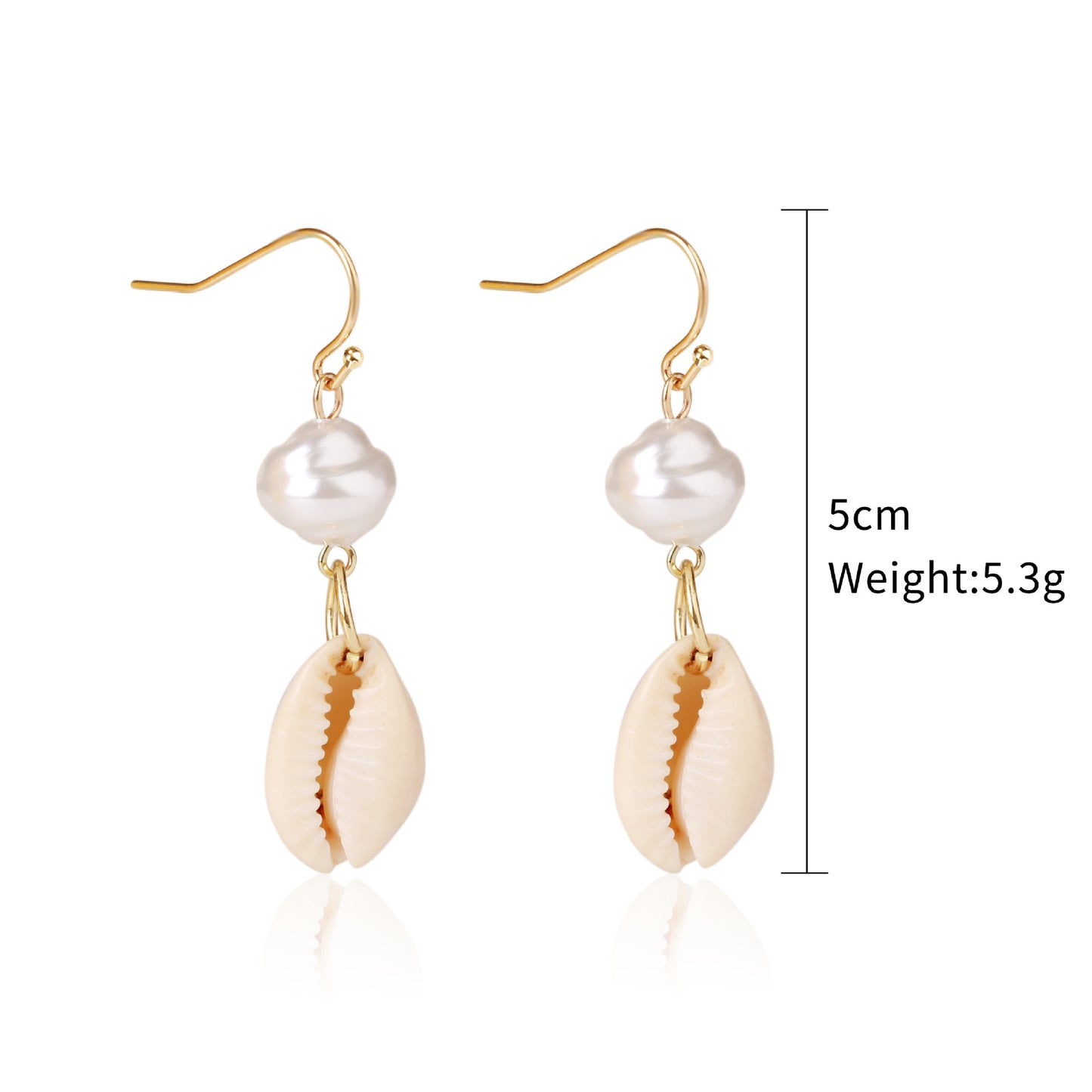 European and American New Marine Series Earrings Natural Stone Bohemi Shell Earrings Set Pearl Shell Earrings