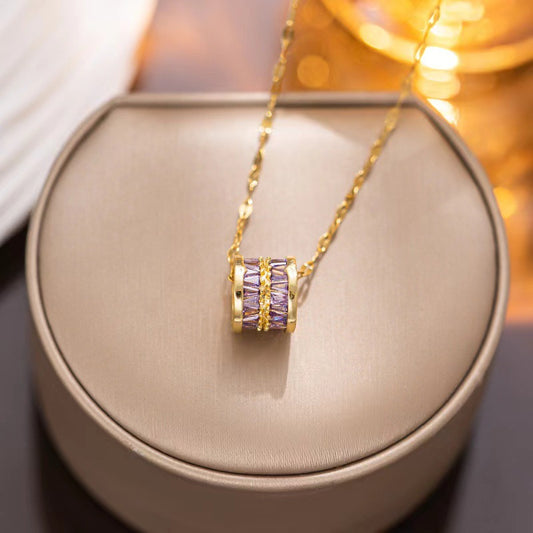 Douyin Internet Celebrity Popular Fashion Crystal Transfer Bead Necklace Korean Version Simple Female Collarbone Chain, Give Girlfriend Gift