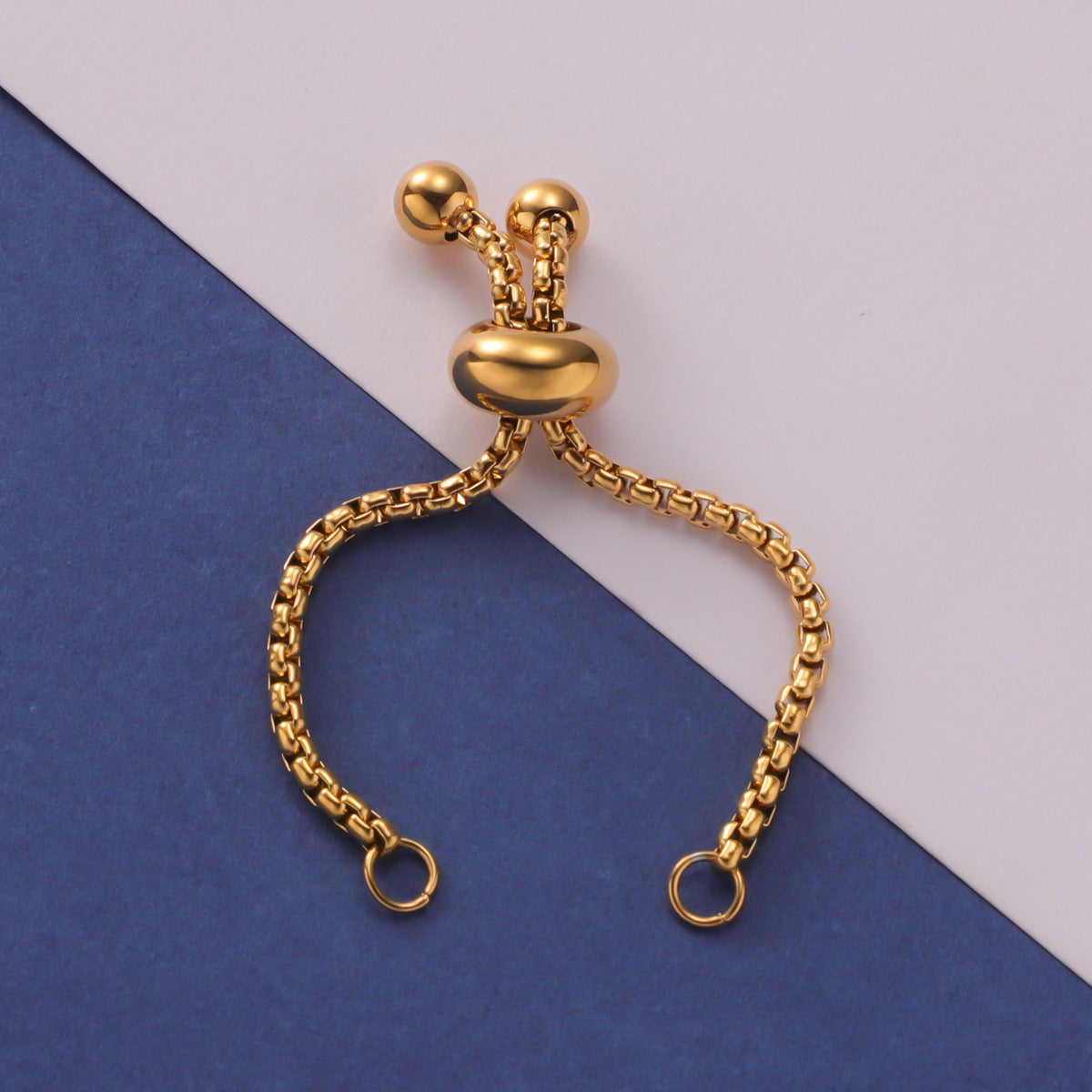 Hot-selling DIY Stainless Steel Adjustable Ring Accessories Pull-out Telescopic Rubber Ring 4.5cm/5cmm Ring Chain