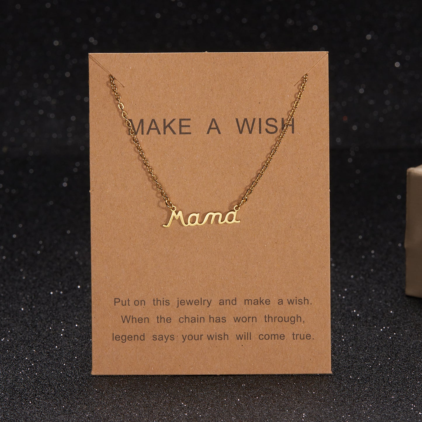 New Stylish Simple Mama Pendant Clavicle Chain Stainless Steel Letter Love Necklace Mother's Day Gift